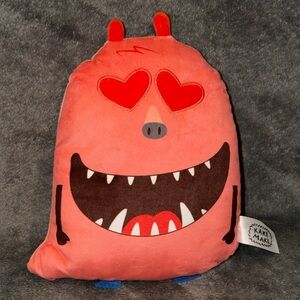 Kake Make Nelly Jelly Lithuanian Plush Friend Heart Eyes Pink Monster  HTF